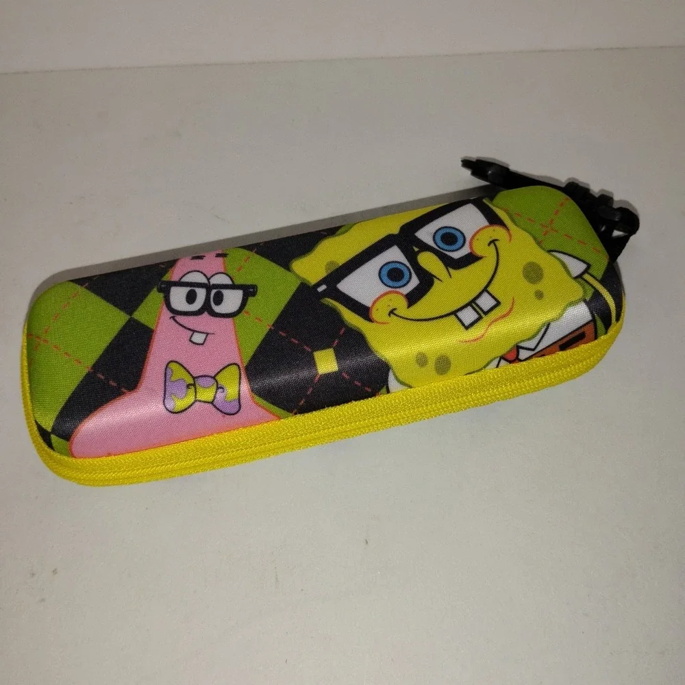 NEW - Kids Nickelodeon Spongebob Squarepants Eyeglasses Sunglasses Case W/‎ Clip